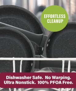 Granitestone Pro 13 Pc Hard Anodized Pots and Pans Set Nonstick Cookware Set, Complete Kitchen Cookware Set with Lids and Triple Diamond/Mineral Non Stick Coating, Dishwasher Safe, 100% Non Toxic 13 Pc Set 12 91FtqYvKpOL
