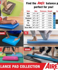 AIREX Balance Pad – Stability Trainer for Balance, Stretching, Physical Therapy, Exercise, Mobility, Rehabilitation and Core Training Non-Slip Closed Cell Foam Premium Balance Pad Blue Standard 14 91G080vQr3L