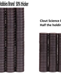 Creative Hobbies 100 Pcs Industrial Ceramic Circle Magnets 11/16 Inch Flat - 18mm Round Disc - 3/16" Thick - Ferrite Magnets Bulk for Crafts, Science & Hobbies, Refrigerator or Whiteboard 22 91G4P8jMisL