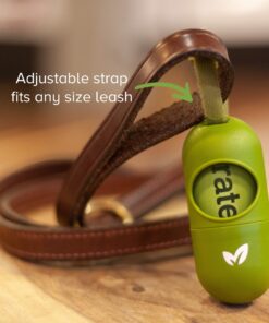 Earth Rated Leash Dispenser & 15 Dog Poop Bag Bundle Pack - Ultra-Thick Doggie Waste Bags with Holder | Lavender-Scented With Leak-Proof Security 1 Dispenser, 15 Bags 29 91G5BDMrMiL