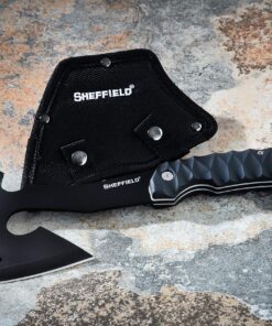 Sheffield 12153 Standoff Tactical Tomahawk with Sheath, Survival Hatchet Lightweight, Hatchet Camping Survival, Hand Hatchets, Axe Throwing Hatchet 15 91G6f 9MbvL