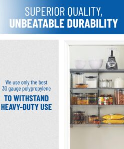 Closet Shelf Liner, Wire Shelf Liners for Closets and Pantry (Set of 4) 12 x 48 inch - Plastic Closet Liners 12x48 Clear 28 91G8JRNhnUL