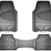 Armor All 78844 3-Piece Gray Rubber Full Coverage Trim-to-Fit Floor Mats for Cars, Trucks and SUVs Grey 24 91GAtrrlntL