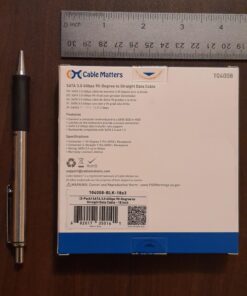 Cable Matters 3-Pack 90 Degree Right Angle SATA Cable 18 Inches (6.0 Gbps SATA III Cable , SATA SSD Cable, SATA 3 Cables) Black 37 91GDuiHqGdL