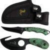 Elk Ridge-Outdoors 2-PC Fixed Blade Hunting Knife Set-Black Stainless Steel Skinner&Gut Hook Blades,Camo Coated Nylon Fiber Handles,Nylon Sheath-Hunting,Survival-ER-300CA,7-Inch/6.5-Inch Overall 17 91GLHXqRK1L