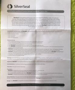 SilverSeal Burn and Wound Dressing | Hydrogel Pads with X-Static Silver | Soothing, Moist & Protective | Burns, Cuts & Wounds | 4 Sterile Dressings 4"x4" Patch (4 Count) 64 91GMH5gW0HL