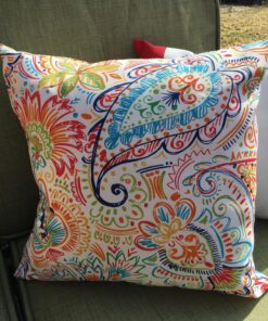 Greendale Home Fashions 17" Outdoor Accent Pillows in Painted Paisley (Set of 2), Jamboree 26 91GQ2wrkLML