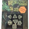 Q-Workshop Polyhedral 7-Die Set: Celtic 3D Beige & Black Dice Set! 24 91GS0HliOxL