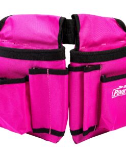Alternative view of The Orignal Pink Box 2-Pouch 10-Pocket Canvas Tool Belt with Hammer Loop, and Adjustable Waist, Pink
