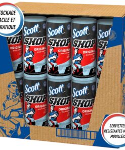 Scott Shop Towels Original (75130), Blue Shop Towels, 1 Roll/Pack, 30 Packs/Case 30 Count (Pack of 1) 11 91GVUHvXjJL