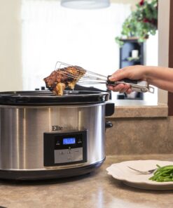 Maxi-Matic Elite Platinum MST-900VXD 8.5-Quart Stainless Steel Programmable Slow Cooker w/Locking Lid, Black 8 91GVXtOgwAL
