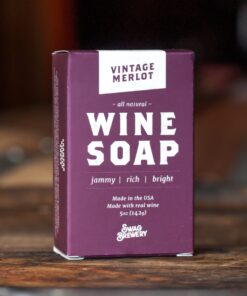 Swag Brewery Vintage Merlot WINE SOAP | Great Gift for Women, Birthdays, Wives, Men, and All Wine Lovers | All Natural + Made in USA | Funny Bath and Relaxation Accessories Vintage Merlot (Wine) 13 91GabigkUrL