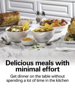 Alternative view of Hamilton Beach 6-Quart Slow Cooker with 3 Cooking Settings, Dishwasher-Safe Stoneware Crock & Glass Lid, Silver (33665G)