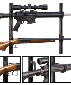 Alternative view of Hold Up Displays USA Made Gun Rack Rifle Shotgun Hanger and Fishing Rod Pole Rack Black Vein