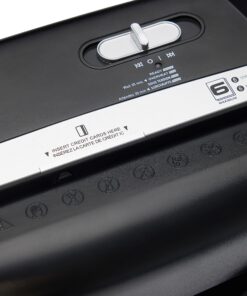 Amazon Basics 6 Sheet Cross Cut Paper and Credit Card Home Office Shredder with 3.8 Gallon Bin, Black 24 91Gen2f1LCL