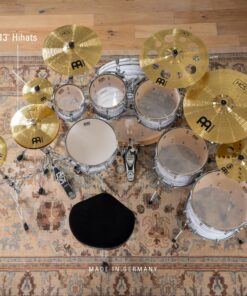 Meinl Cymbals HCS Hihats Cymbals for Drum Set, Made in Germany — Traditional Medium Brass, 2-Year Warranty, 13" Hi hat Pair (HCS13H) 19 91GiYSJRrxL