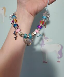 klmars Charm Bracelet Making Kit,Jewelry Making Supplies Beads,Unicorn/Mermaid Crafts Gifts Set for Girls Teens Age 5-12 50 91Gid0yEONL