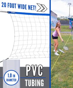 Franklin Sports Portable Badminton Set - Adult and Kids Badminton Net - Perfect Backyard/Lawn Game - Includes 4 Racquets - Recreational 14 91GjugP3SaL 1