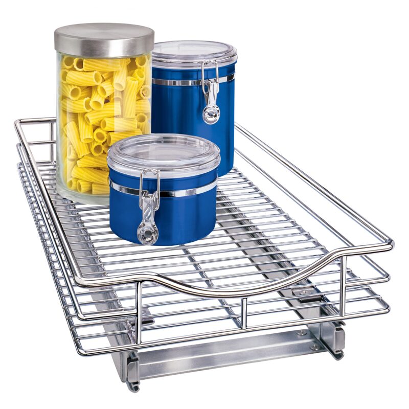 Catalog 6 LYNK PROFESSIONAL® Pull Out Cabinet Organizer, 11"W x 21"D - Slide Out Drawers for Kitchen Cabinets - Sliding Pantry Shelves - Roll Out Shelf Storage for Pots, Pans - Lifetime Limited Warranty, Chrome 11" W x 21" D 11x21 Chrome