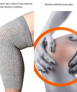 SENIOR ICARE Knee Warmers, Elastic Cotton Knee Sleeves - For Women, Men, Circulation Improvement and Joint Pain Relief for Arthritis Knees, Knitted Binchotan Charcoal Yarn, One Pair, Made in Japan 19 91Gn97aDMeL