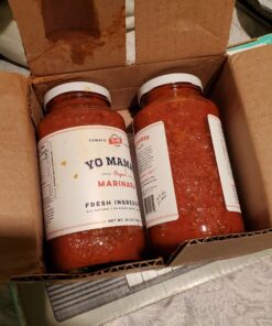 Keto Marinara Pasta and Pizza Sauce by Yo Mama's Foods - Pack of (2) - No Sugar Added, Low Carb, Low Sodium, Gluten Free, Paleo Friendly, and Made with Whole, Non-GMO Tomatoes. 1.56 Pound (Pack of 2) 47 91Gpoz42oRL