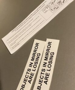 BERRYZILLA (Pair) Objects in Mirror are Losing Decal Black Etched Glass Funny Sticker 33 91Gry7jniYL