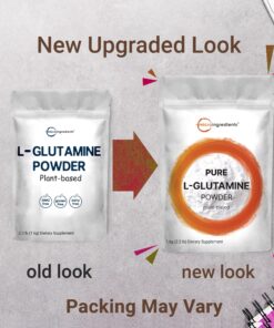 Alternative view of L Glutamine Powder Gut Health, 1Kg, 100% Pure, Free Form - Unflavored- Vegan Friendly, No Filler, No additives, Supports Muscle Recovery, Post Workout | Non-GMO & Gluten-Free