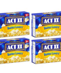 Act II Butter Lovers Microwave Popcorn 4 Boxes of 3 (12 Bags Total) 2.75 Ounce (Pack of 12)