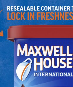 Maxwell House International French Vanilla Café-Style Instant Coffee Beverage Mix (4 ct Pack, 8.4 oz Canisters) 8.40 Ounce (Pack of 4) 11 91GxedyoXcS