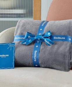 Bedsure Fleece Bed Blankets Queen Size Grey - Soft Lightweight Plush Fuzzy Cozy Luxury Blanket Microfiber, 90x90 inches Queen (90" x 90") 24 91Gz2mx95kL