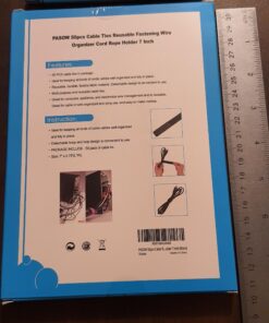 PASOW 50pcs Cable Ties Reusable Fastening Wire Organizer Cord Rope Holder 7 Inch (Black) Black 35 91H39aQV9bL