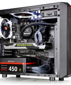 Thermaltake Versa H15 SPCC Micro ATX Mini Tower Computer Chassis CA-1D4-00S1NN-00, Black Computer Case 60 91H4nfvzdLL