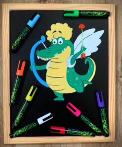 Liquid Chalk Markers for Blackboards - Use as Glass Window Markers, Mirror Pens, Blackboard or Chalkboard Markers - 8 Bold Neon Colors - Wet or Dry Erase Chalk Pens for Easy Clean Up Standard Ink 17 91H7hVE5yHL