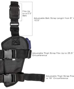 Alternative view of UTG Elite Tactical Right Handed Leg Holster Black
