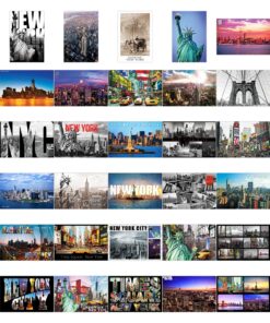 New 60 Various NYC New York Collectible Photo Postcards 4x6 Inch with Box 19 91HC4EgFD6L