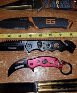 TAC Force TF-809 Series Spring Assist Folding Knife, Two-Tone Blade, 4.5-Inch Closed Black 6 91HElczBXdL