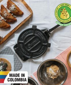 Victoria Cast Iron Tortilla Press, Tortilla and Roti Maker, Made in Colombia, 8 Inches 8" 34 91HH3GhFepL