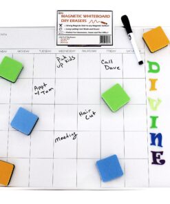 Premium Magnetic Dry Erase Erasers | 12-Pack | Magnetic Whiteboard & Chalkboard Erasers | Dry Erasers for White Boards | Perfect Erasers for the Classroom, Home or Office! Light Blue, Green and Orange 10 91HKjL5idnL