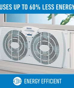 Holmes Window Fan with Twin 6-Inch Reversible Airflow Blades, White 25 91HNN4ZyUyL