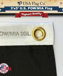 POW MIA Flag by USA Flag Co. is 100% American Made: The BEST 3x5 Outdoor POW-MIA Flags, Made in the United States of America 18 91HREWnde5L