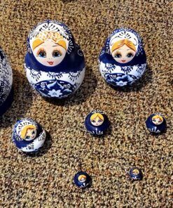 YAKELUS Russian Nesting Dolls Russian Dolls Matryoshka Doll Russian Dolls for Kids for Adults 10 Piece Set Handmade 1070 1070 (10 Piece) 18 91HTPgnbPL