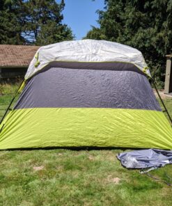 CORE 6 Person Instant Cabin Tent | Portable Large Pop Up Tent with Easy 60 Second Camp Setup for Family Camping | Included Hanging Organizer for Outdoor Camping Accessories Dark Gray/Green 68 91HTXIaqZ9L