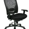 Space Seating 75 Series Air Grid Big and Tall Deluxe Ergonomic Office Chair with Thick Padded Seat and 400 lb. Limit, Black Double Air Grid 46 91HWR56Yf0L