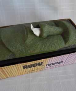 Tiki Head Tissue Box Cover - Green Face with Black Sides Black & Green 23 91HXBMFULJL