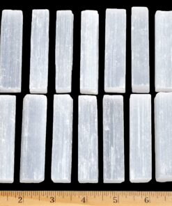 Alternative view of DANCING BEAR 1 Pound Selenite Small Sticks, Hand-Sorted Wands plus includes a piece of Black Tourmaline Crystal & Educational ID cards, Bulk, Chakra, Healing Good Luck Protection