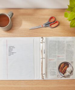 Amazon Basics 3-Ring Binder, 1-Inch - White, 4-Pack 1" 25 91HXpzuZfWL