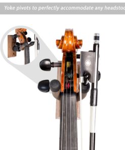 String Swing CC01V-BW Hardwood Home & Studio Wall Mount Violin Hanger - Black Walnut 18 91HZjkhA42L