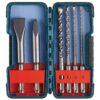 BOSCH (Universally Compatible Accessory) HCST006 6-Piece SDS-Plus Shank Chisel and Carbide Masonry Trade Set 6pc