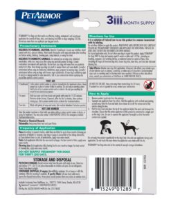 PetArmor for Dogs, Flea and Tick Treatment for Small Dogs (5-22 Pounds), Includes 3 Month Supply of Topical Flea Treatments 3 Count 5-22 lbs 31 91Hh9je32mL