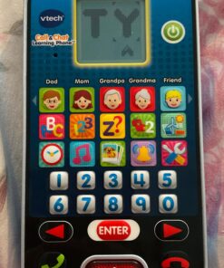 VTech Call and Chat Learning Phone, 0.91 x 3.27 x 5.91 inches, Black & blue Standard Packaging 30 91HhHkyE0XL 3